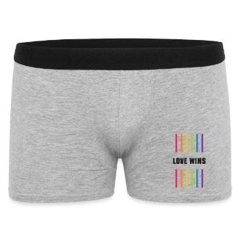 Mois de la fierté LGBT - Love Wins - Boxer Homme - gris chiné - Devant