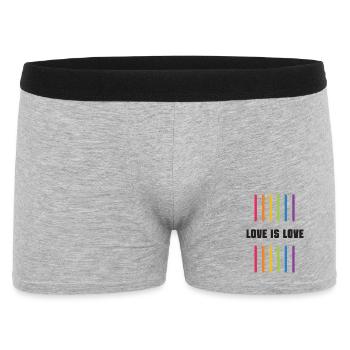 LGBT Pride Month - Love is Love - Men's Boxer Shorts - heather grey - Front