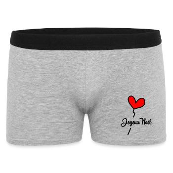 CHRISTMAS. MERRY CHRISTMAS. MERRY CHRISTMAS. NEW YEAR’S DAY - Men's Boxer Shorts - heather grey - Front