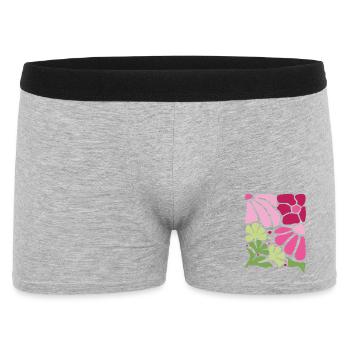 Boho Flowers Spring Summer Garden Nature - Men's Boxer Shorts - heather grey - Front