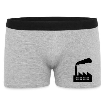 Usine avec de la fumée - Boxer Homme - gris chiné - Devant