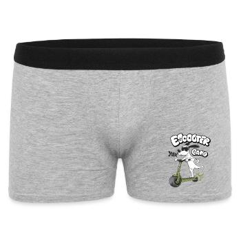 E Scooter Gang Humor Illustration - Männer Boxer Shorts - Grau meliert - Vorne