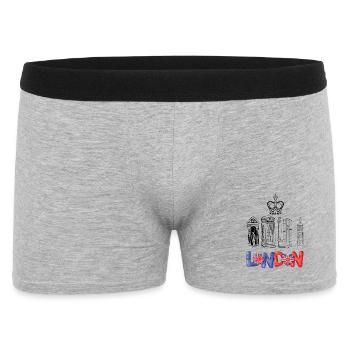 London Love Heart Flag Design - Men's Boxer Shorts - heather grey - Front