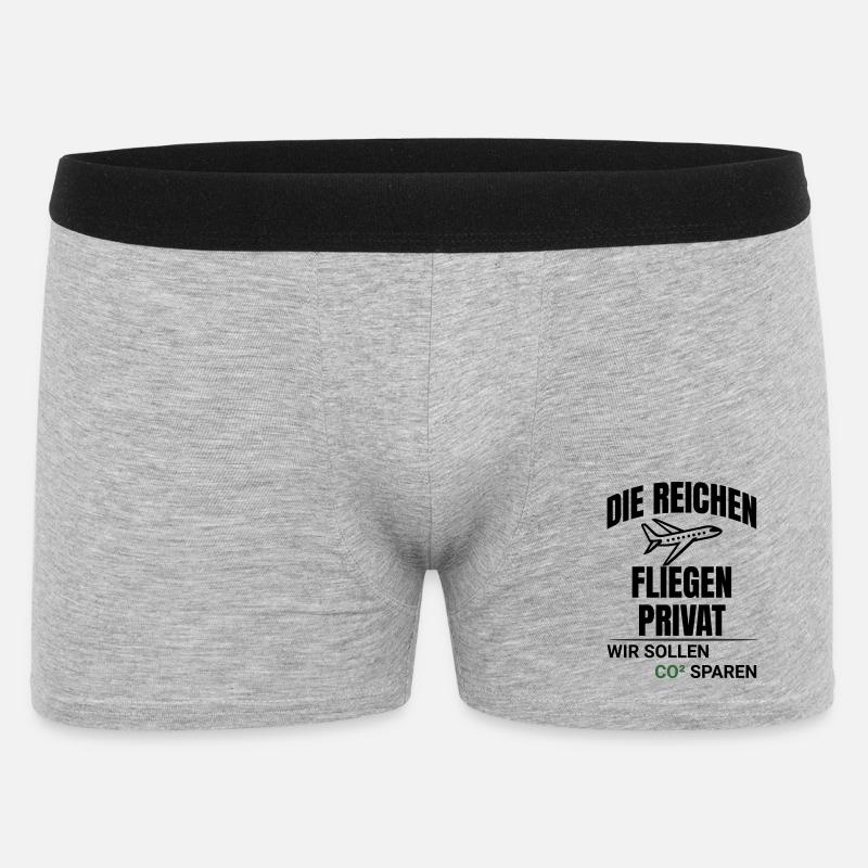 Abstraktes CO2 Klimaschutz Design - Männer Boxer Shorts - Grau meliert