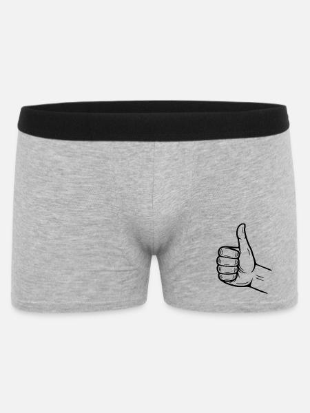 Thumbs Up Hand Sign – Thumbs Up Symbol - Men's Boxer Shorts - heather grey