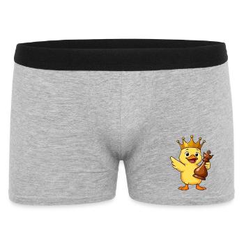 Funny Duck Chess Player King Queen Cartoon - Men's Boxer Shorts - heather grey - Front