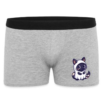 Stinktier Halloween Geist - Männer Boxer Shorts - Grau meliert - Vorne