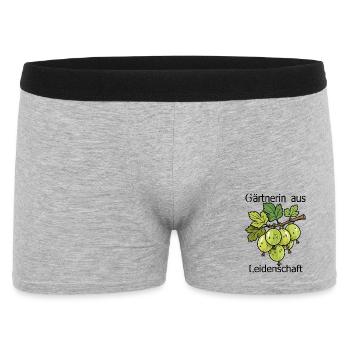 Green Gooseberry Branch Illustration - Men's Boxer Shorts - heather grey - Front