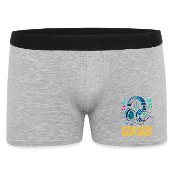 PIXELATED BEAT DROP Casque Pixel Rétro 1UP - Boxer Homme - gris chiné - Devant