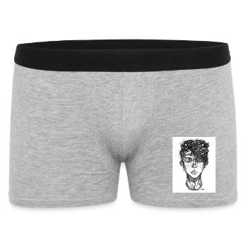 Gribouillez le visage - Boxer Homme - gris chiné - Devant