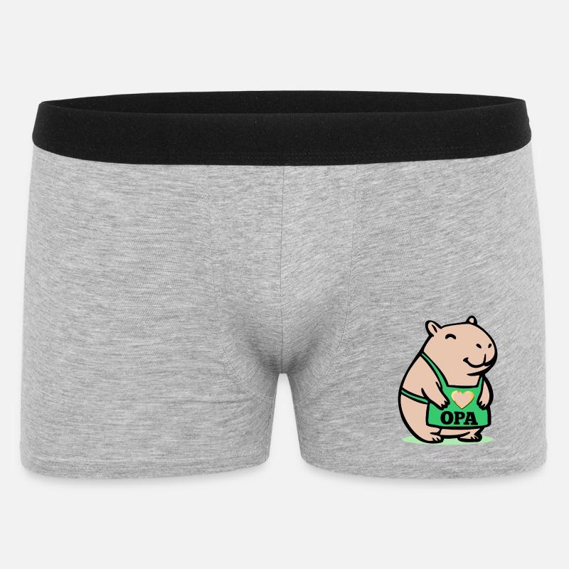 OPA CAPYBARA KOCH - Männer Boxer Shorts - Grau meliert