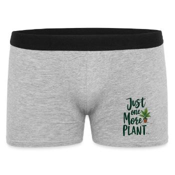 Just One More Plant – Funny Plant Saying - Men's Boxer Shorts - heather grey - Front