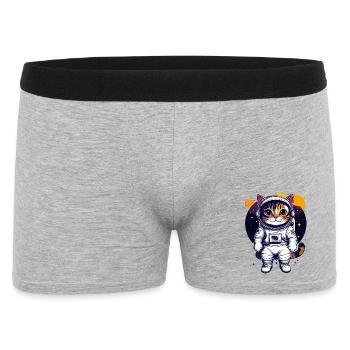 Cool Space Cat Cat Astronaut Cats Design - Men's Boxer Shorts - heather grey - Front