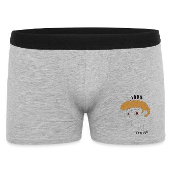 100 % cool man - ironique - Boxer Homme - gris chiné - Devant