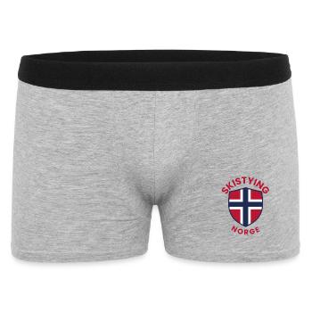 Le bouclier du style ski de Norvège - Boxer Homme - gris chiné - Devant