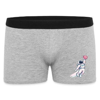 Cosmic Hoop-Astronaut - Männer Boxer Shorts - Grau meliert - Vorne