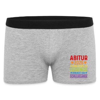 Abitur 2026: A legend leaves the school grounds - Men's Boxer Shorts - heather grey - Front