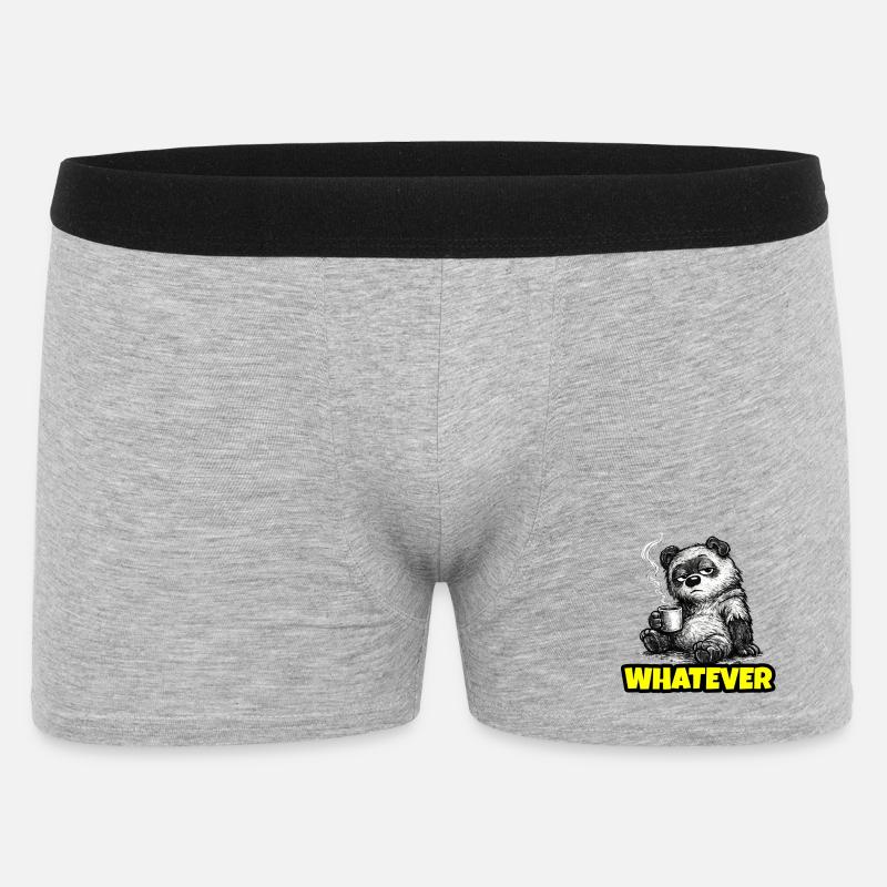 Whatever – Grumpy Bear Coffee (Sketch) - Boxer Homme - gris chiné