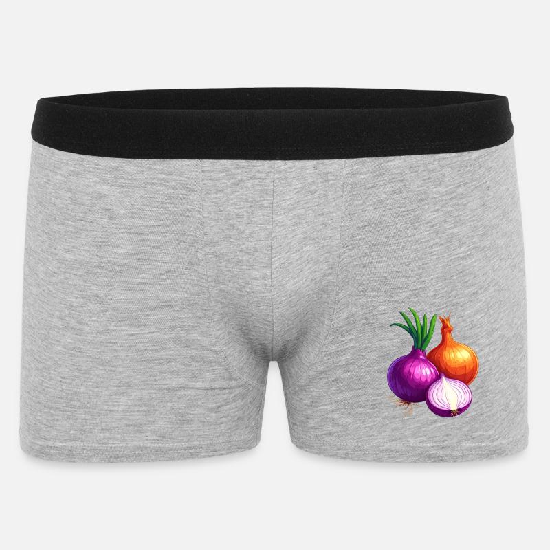 Cipolle - Boxer da uomo - grigio melange