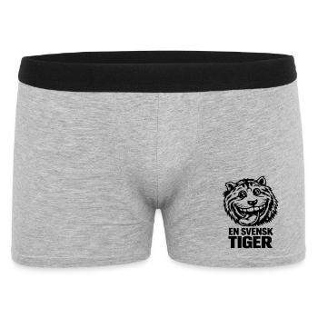 Ein schwedischer Tiger - Männer Boxer Shorts - Grau meliert - Vorne
