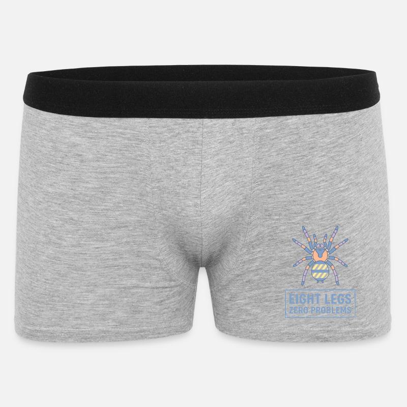 Acht Beine Null Probleme Vogelspinne - Männer Boxer Shorts - Grau meliert