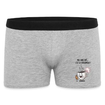 Caffeine Crisis Mug Cartoon - Men's Boxer Shorts - heather grey - Front