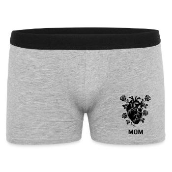 Anatomical Heart Roses Mom - Men's Boxer Shorts - heather grey - Front