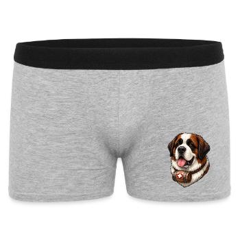 St. Bernard Shirt Dog Lover Gift - Men's Boxer Shorts - heather grey - Front