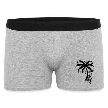 Palm tree icon beach - Men's Boxer Shorts - heather grey - Front