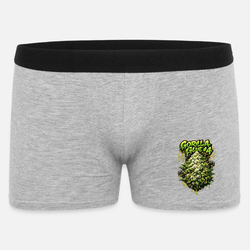 Gorilla Glue #4 Graffiti-Bud-Print - Männer Boxer Shorts - Grau meliert