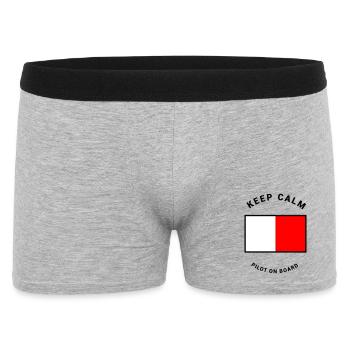 Flag H - pilot on board pilot ship - Men's Boxer Shorts - heather grey - Front