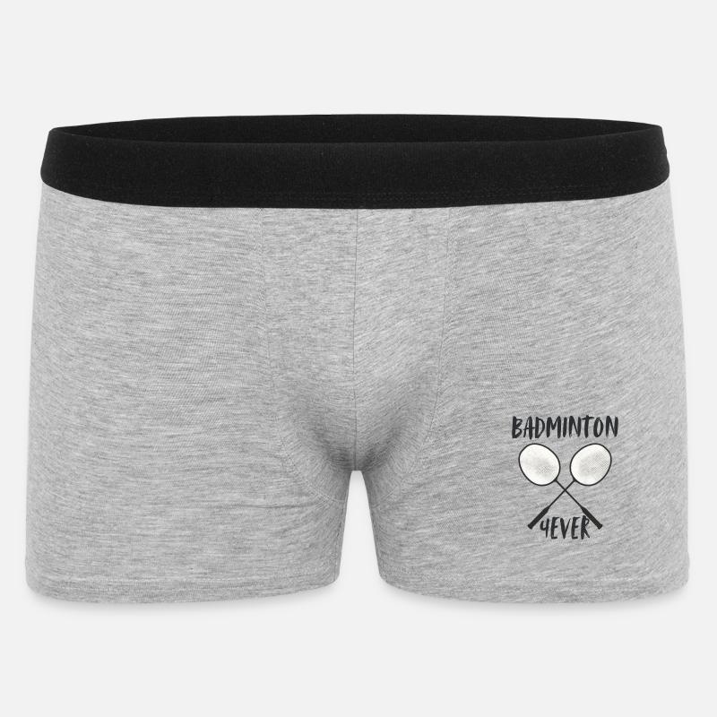 Badminton Forever Schläger - Männer Boxer Shorts - Grau meliert