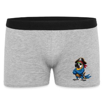 Oiseau pirate avec cache-œil - Boxer Homme - gris chiné - Devant