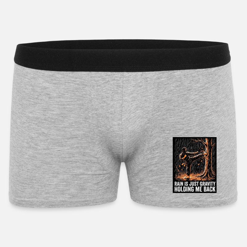 Kampfkunst Spruch - Männer Boxer Shorts - Grau meliert