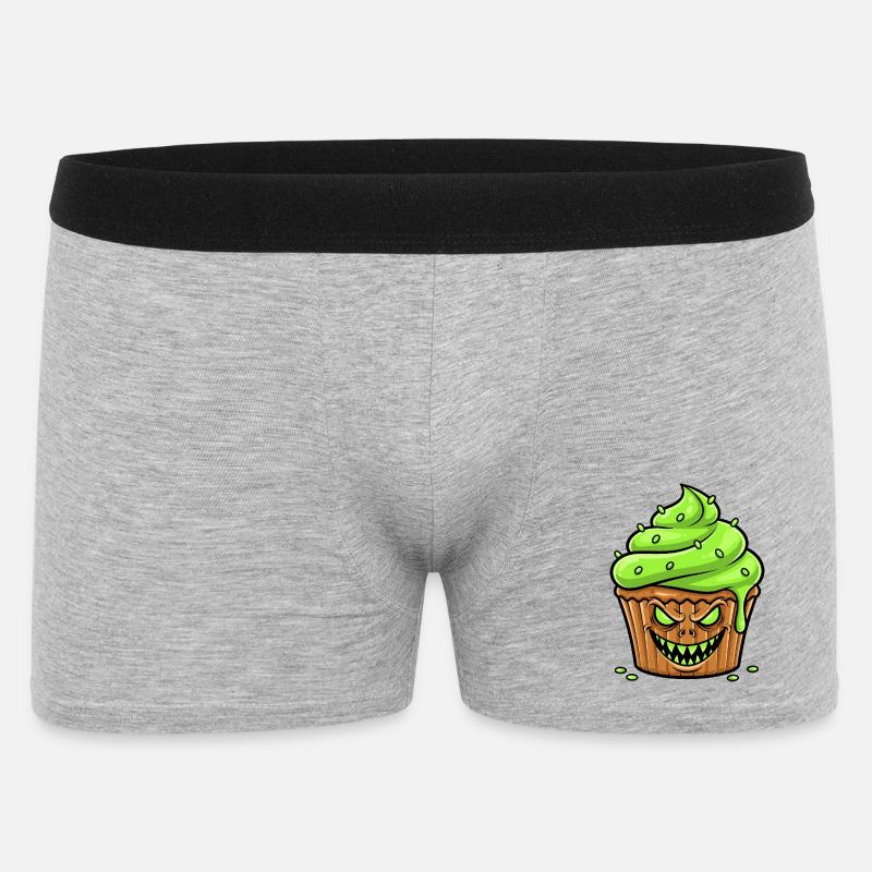 Cupcake Green effrayant - Boxer Homme - gris chiné
