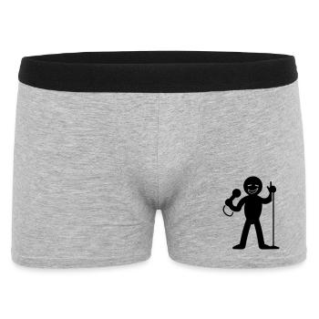Singer with microphone - Men's Boxer Shorts - heather grey - Front