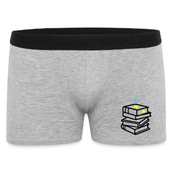 Stack of Books Star Fantasy Reading Book Club - Men's Boxer Shorts - heather grey - Front