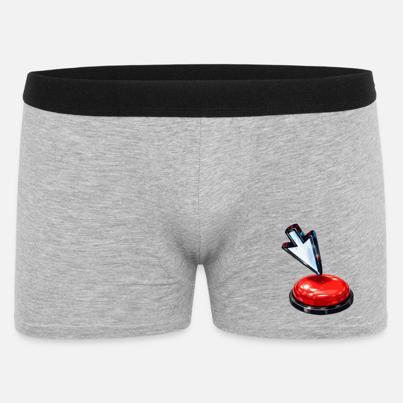 Bouton flèche vers le bas - Boxer Homme - gris chiné