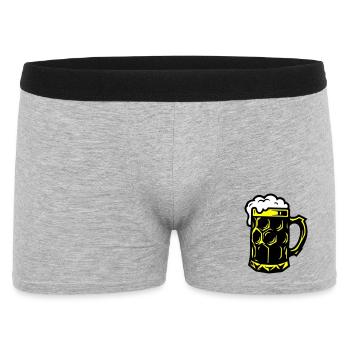 Beer Mug Symbol Booze - Men's Boxer Shorts - heather grey - Front