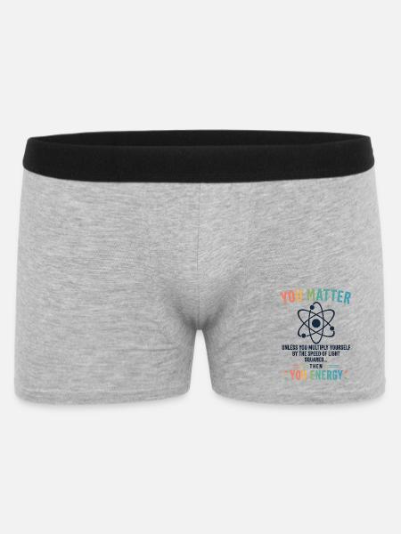 Funny Science Gift You Matter Motivation - Men's Boxer Shorts - heather grey