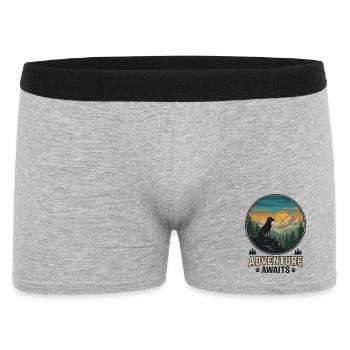 Randonnée - Aventure en plein air - L’aventure attend - Boxer Homme - gris chiné - Devant