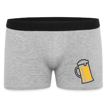 Maßkrug (beer / beer mug / beer glass / R /\/ 2C) - Men's Boxer Shorts - heather grey - Front