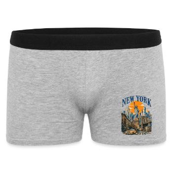 Vintage USA New York City Skyline NEW-YORK - Men's Boxer Shorts - heather grey - Front