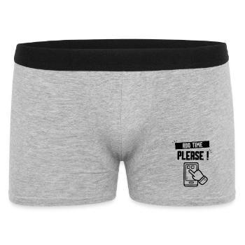 VERLÄNGERN SIE BITTE ZEIT - Männer Boxer Shorts - Grau meliert - Vorne
