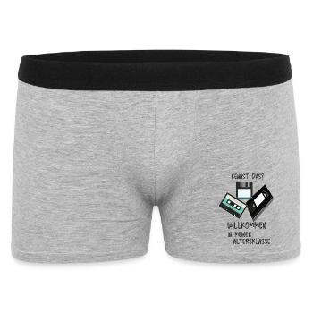 Retro Tech Humor Altersklasse - Männer Boxer Shorts - Grau meliert - Vorne