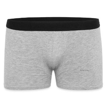 Slow Down & Shine – Achtsame Botschaft - Männer Boxer Shorts - Grau meliert - Vorne