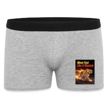 Gepardenschnell Feuerlauf - Männer Boxer Shorts - Grau meliert - Vorne