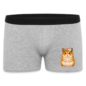 Hamster doré - Boxer Homme - gris chiné - Devant