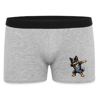 Dabbing Australian Cattle Dog - Männer Boxer Shorts - Grau meliert - Vorne