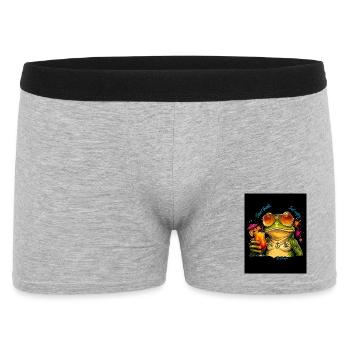 Sonniger Frosch Cocktail - Männer Boxer Shorts - Grau meliert - Vorne